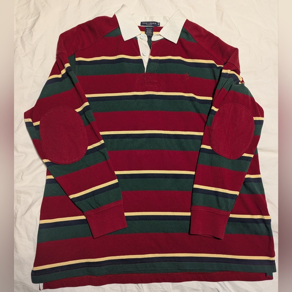 Daniel Cremieux Striped Rugby Polo